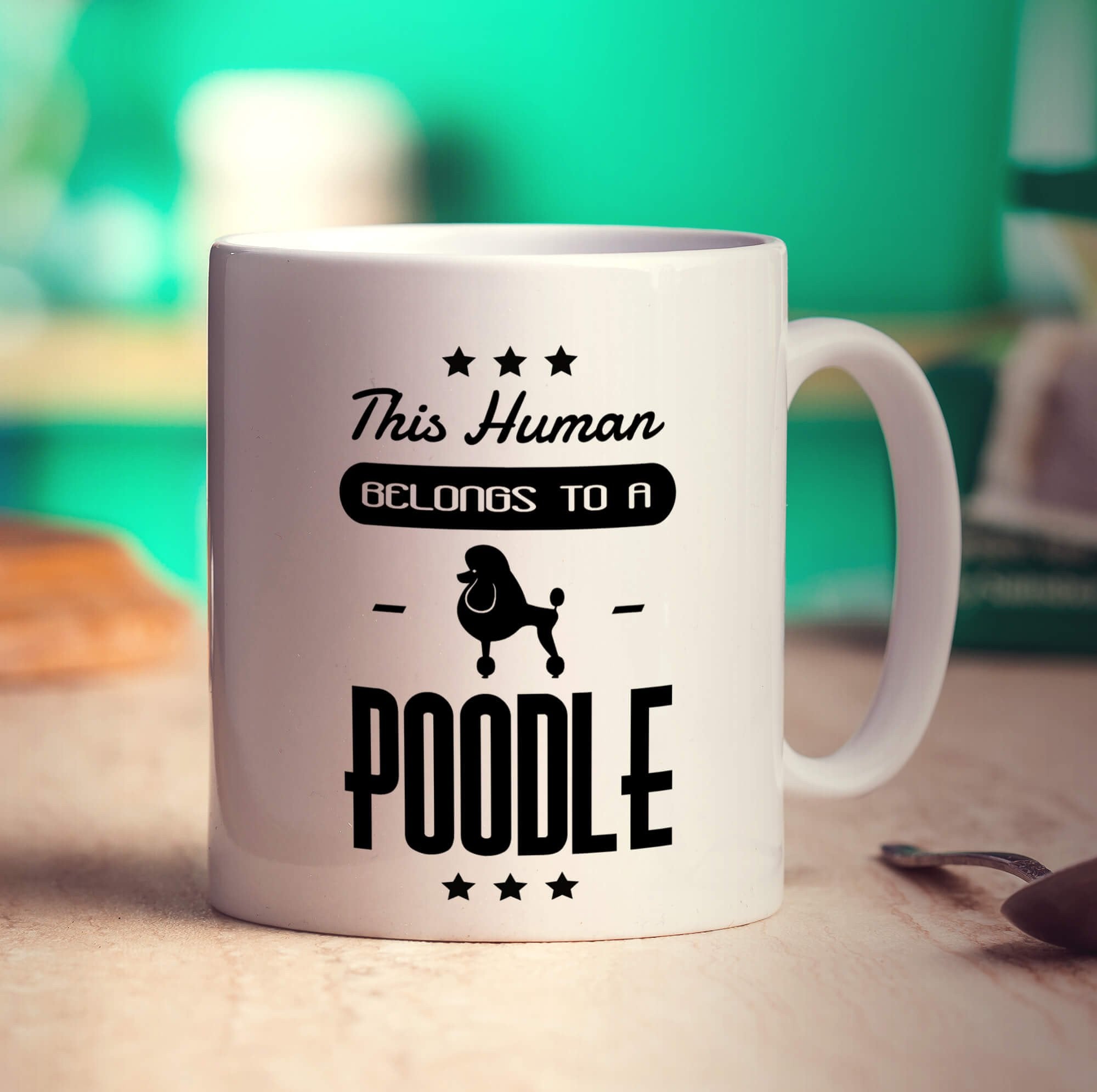 This Human Belongs To A Poodle Mug