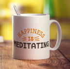 Happiness is Meditating Mug - Standard 330ml (11oz) / White