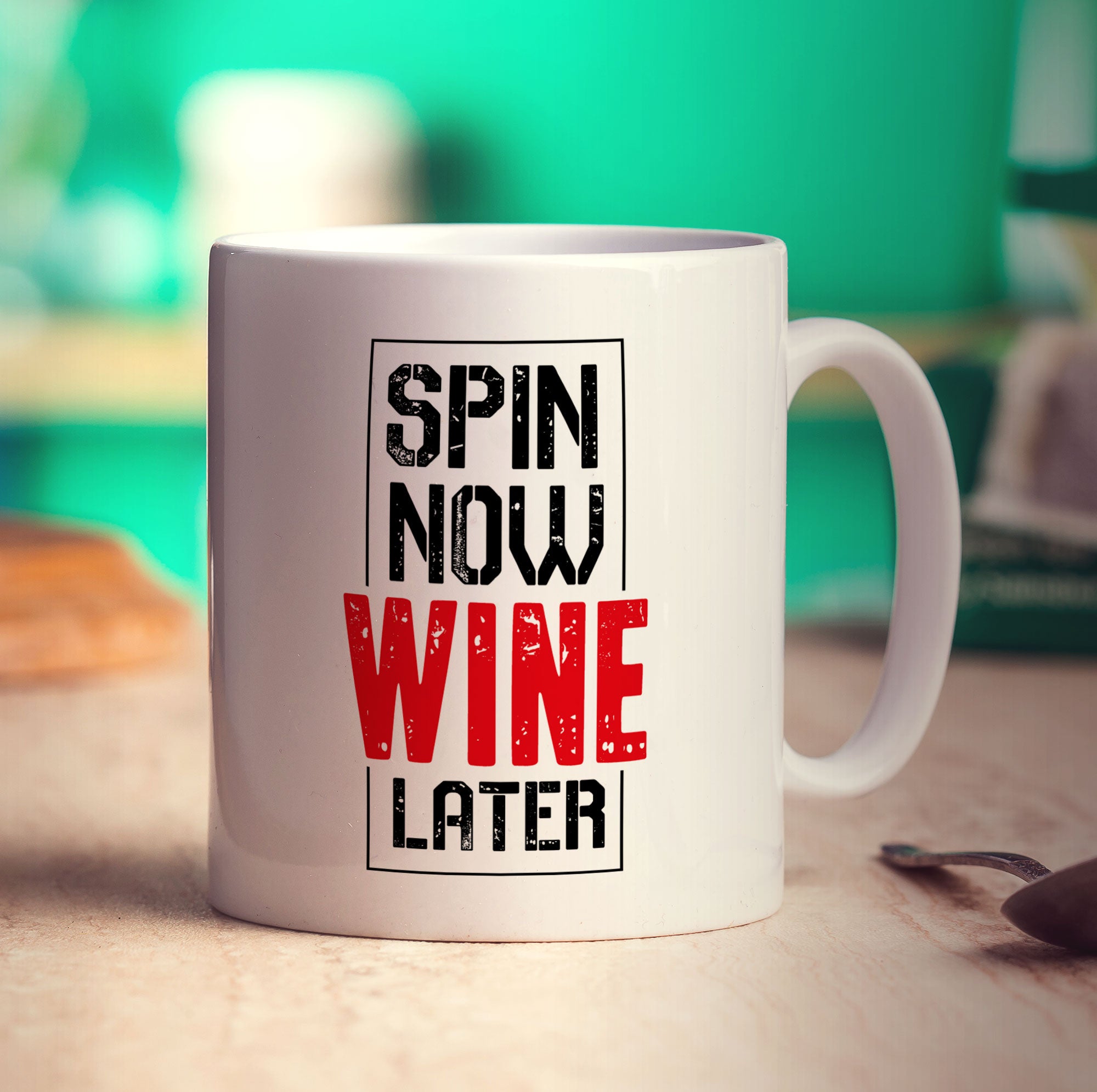 Spin Now Wine Later Mug