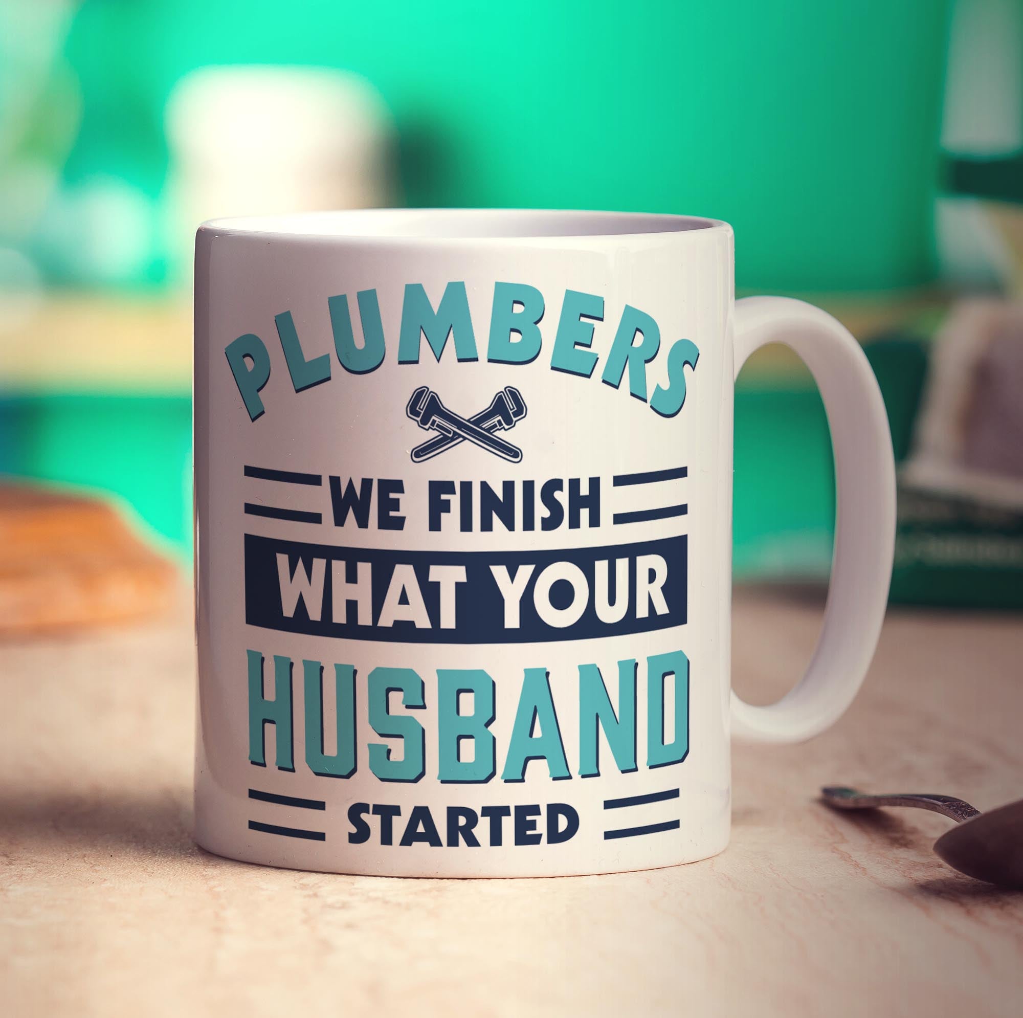 Plumbers We Finish What Your Husband Started Mug