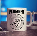 Plumber Because Even Electricians Need Heroes Mug - Standard 330ml (11oz) / White
