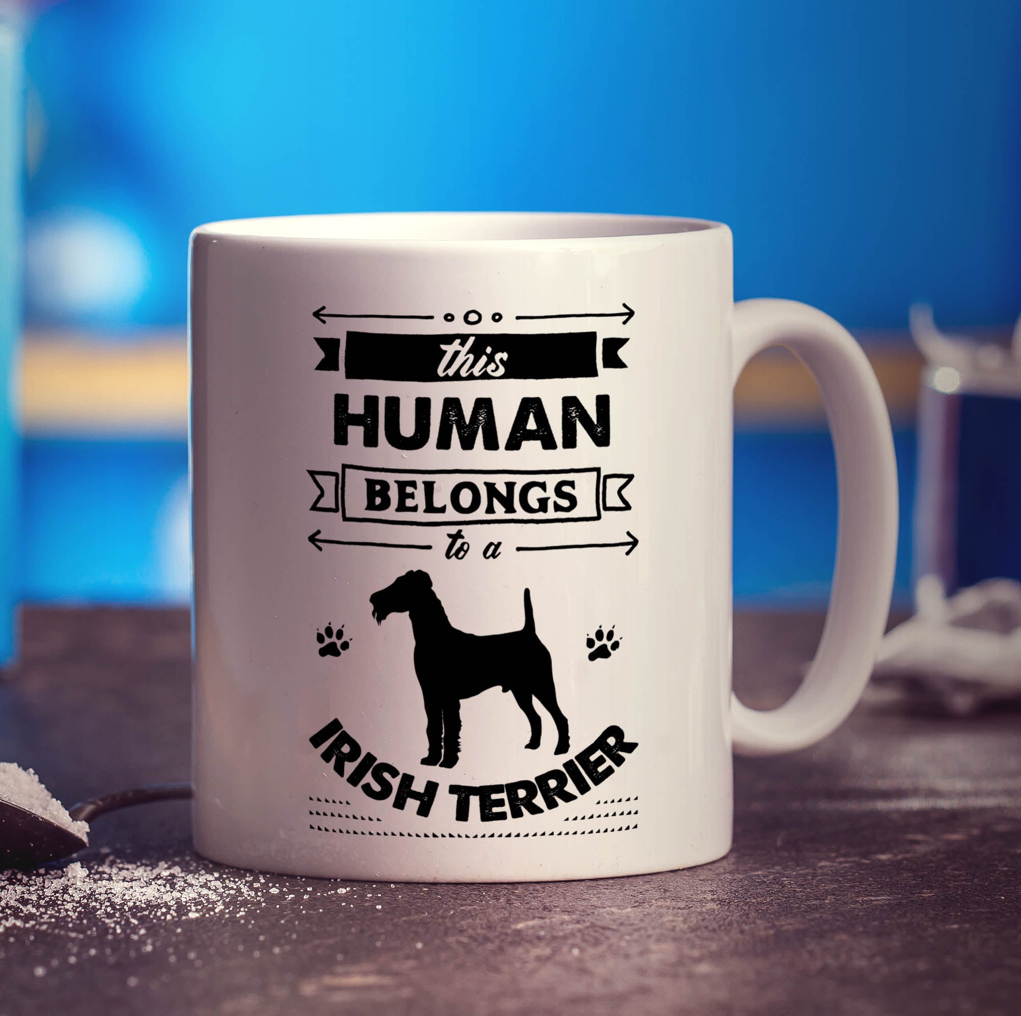 This Human Belongs To A Irish Terrier Mug
