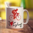 I Heart Cycling Mug - Standard 330ml (11oz) / White