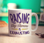 Raising Tiny Humans is Exhausting Mug - Standard 330ml (11oz) / White
