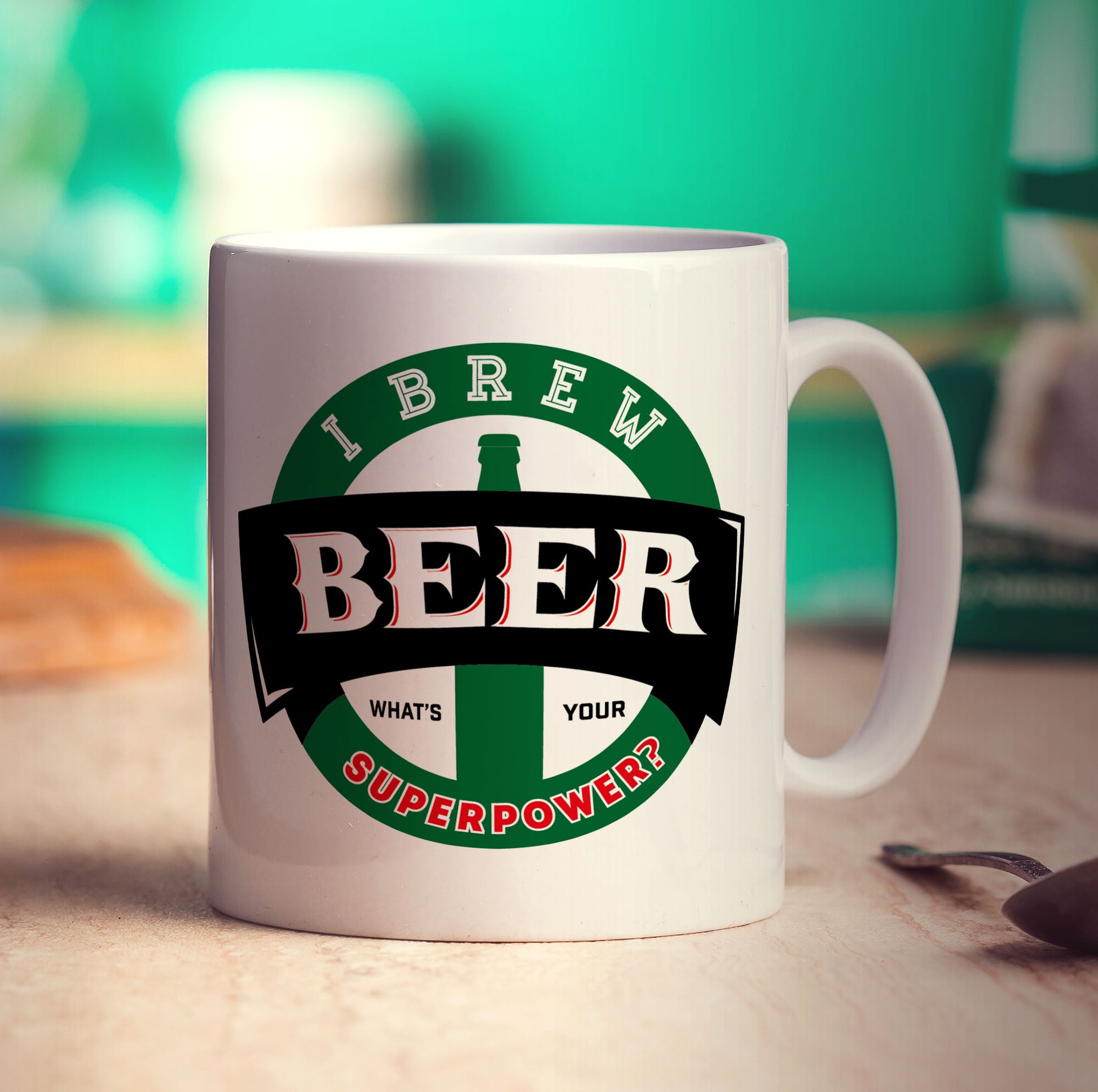 I Brew Beer. What's Your Superpower Mug - Standard 330ml (11oz) / White