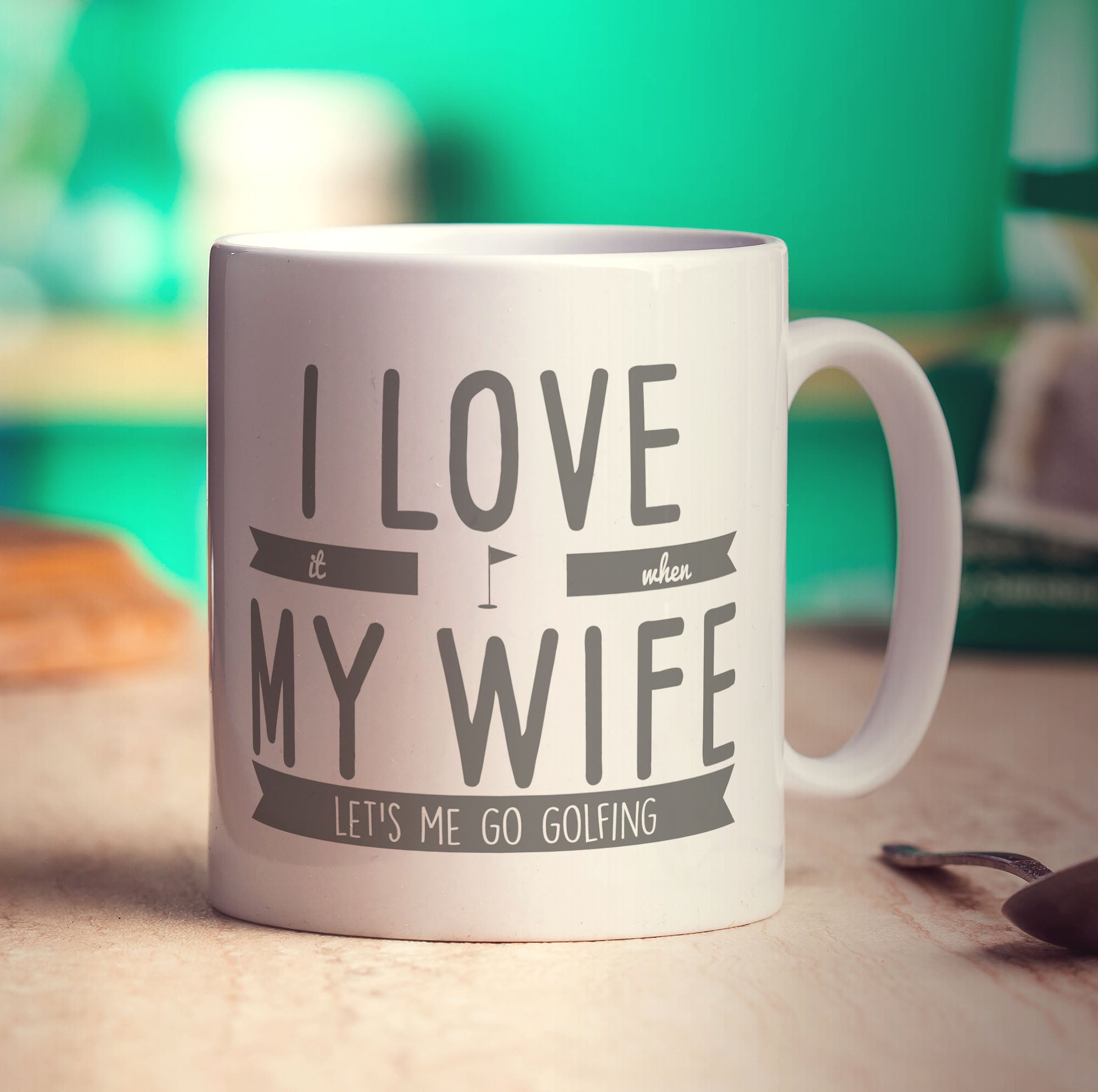 I Love it When My Wife Let's Me Go Golfing Mug - Standard 330ml (11oz) / White