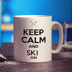 Keep Calm and Ski On Mug - Standard 330ml (11oz) / White