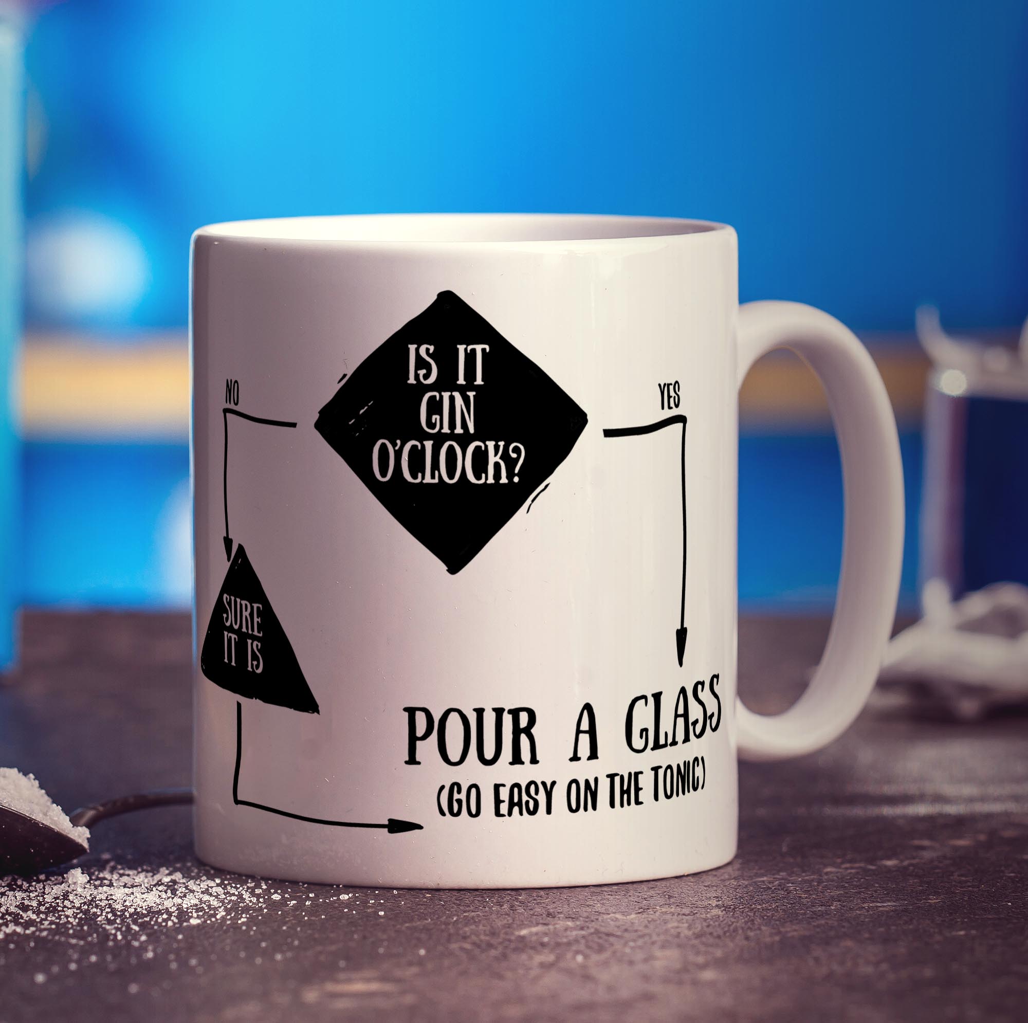 Is It Gin O'Clock? Flow Chart Mug