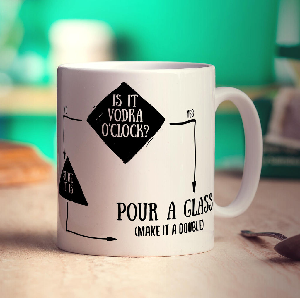 Is It Vodka O'Clock? Flow Chart Mug