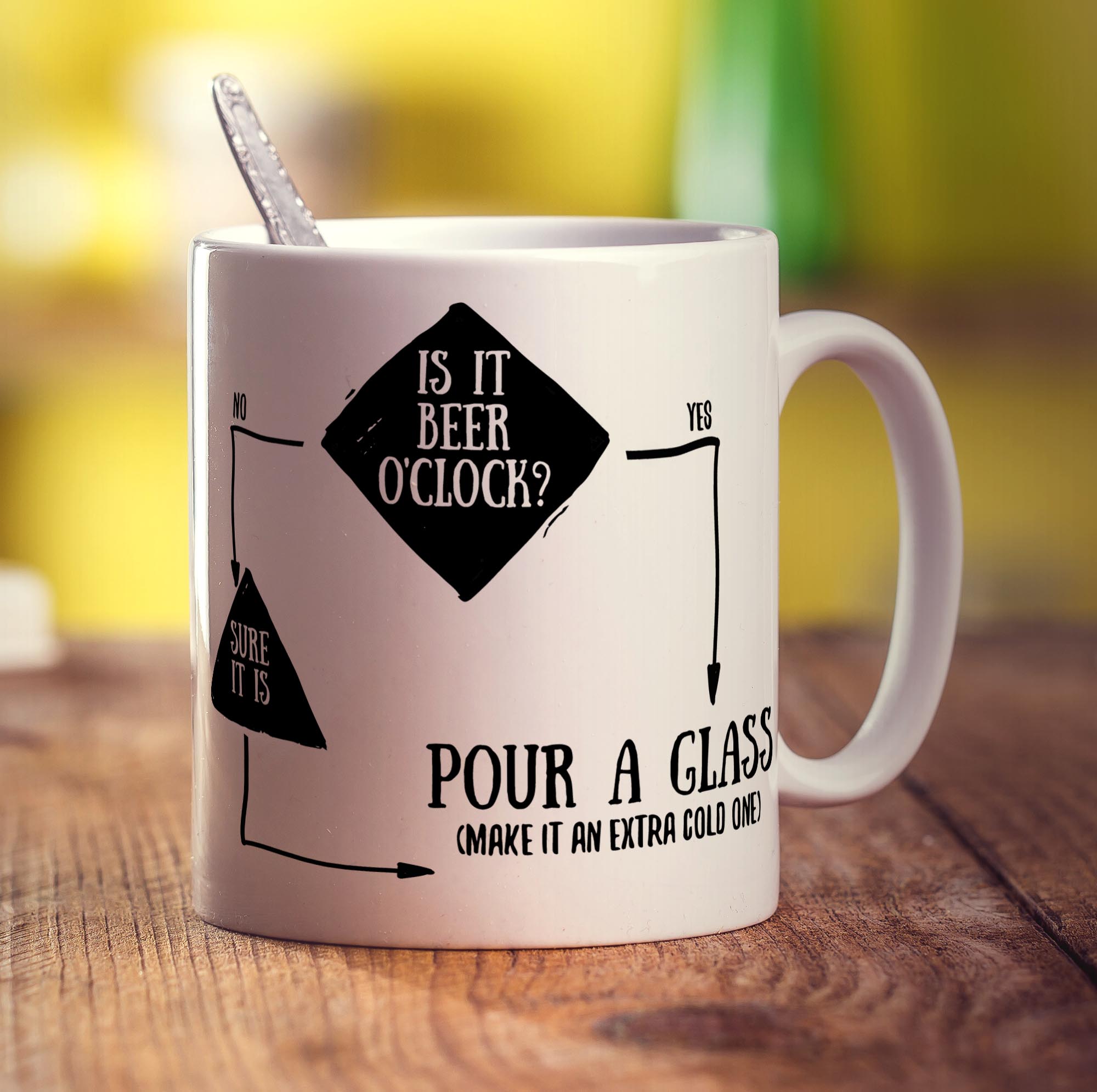 Is It Beer O'Clock? Flow Chart Mug