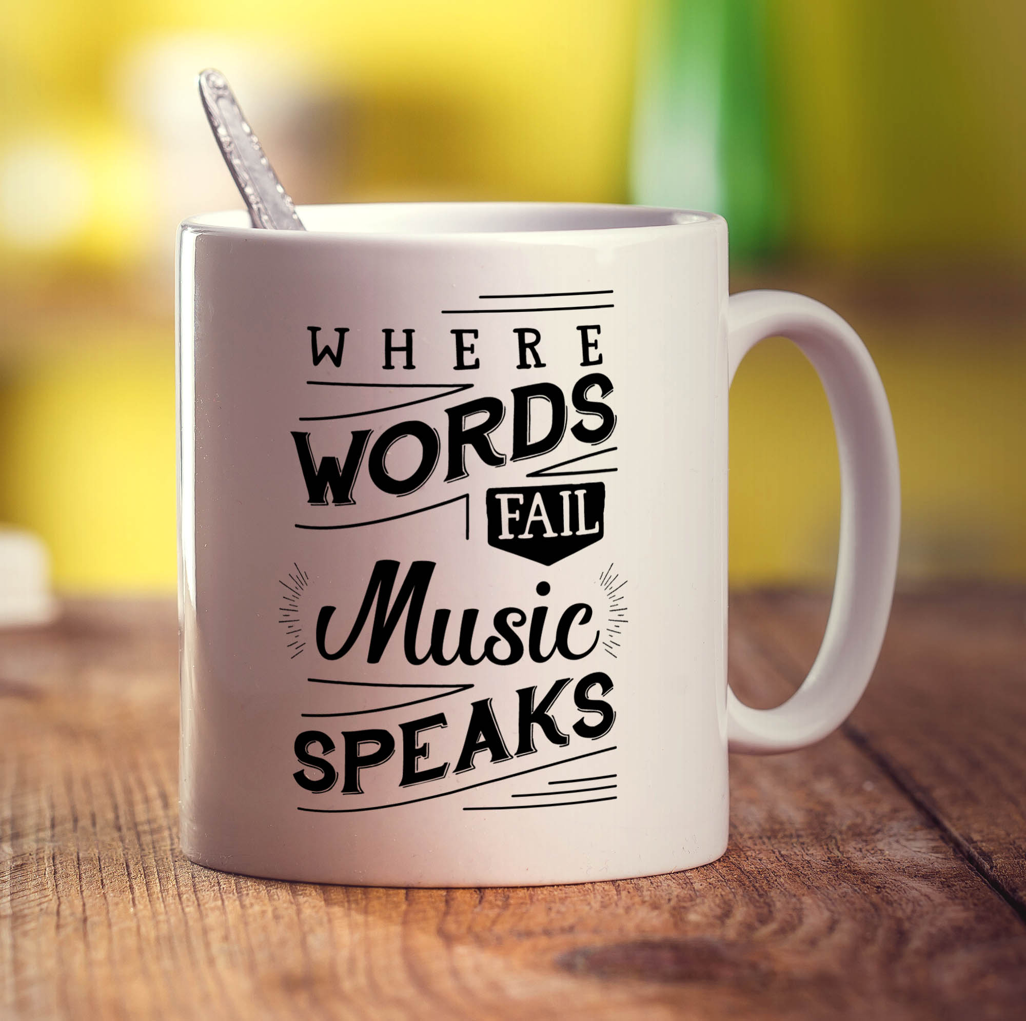 Where Words Fail Music Speaks Mug