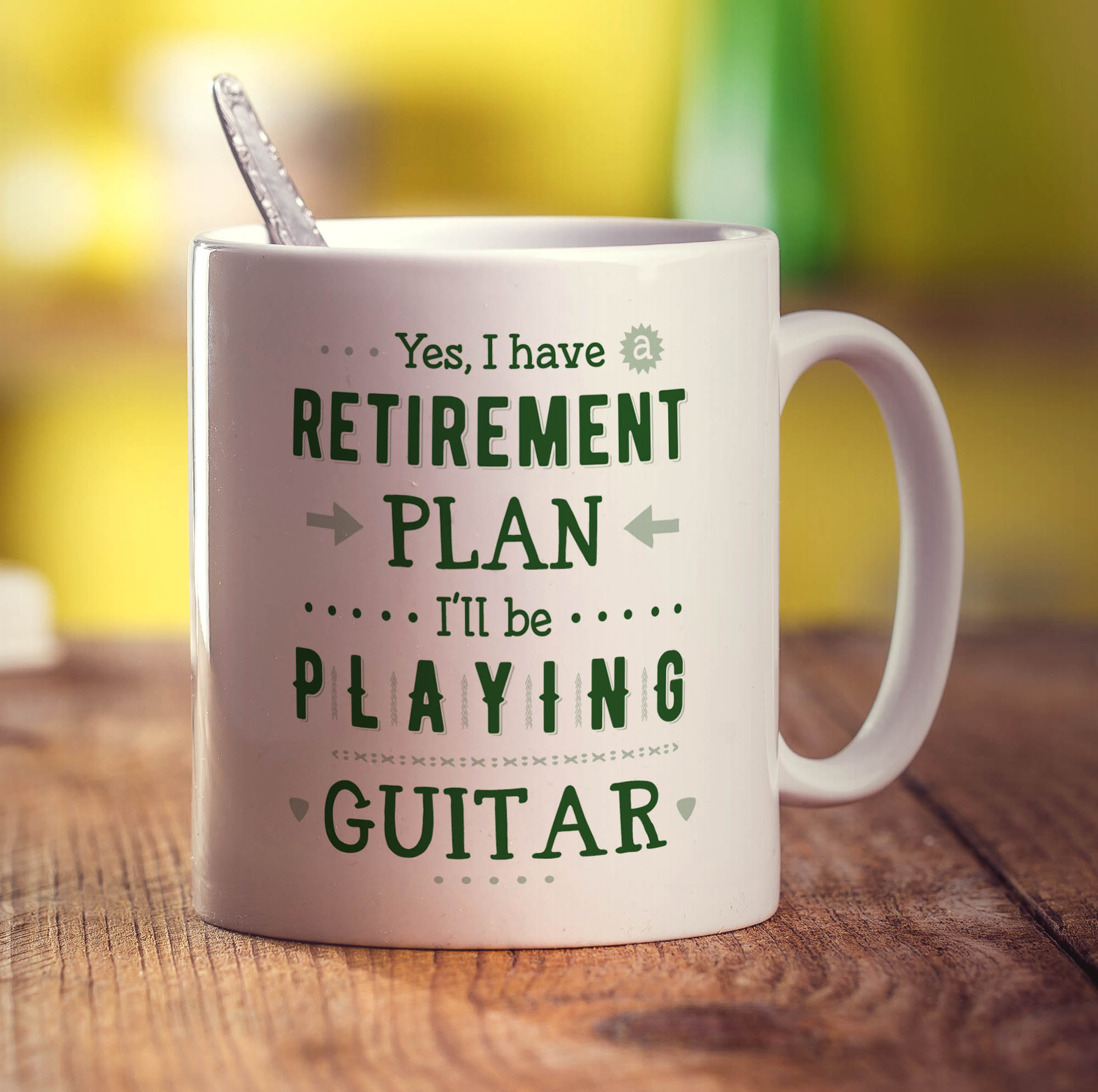 Yes, I Do Have a Retirement Plan, I'll be Playing Guitar Mug - Standard 330ml (11oz) / White