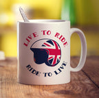 Live to Ride, Ride to Live Mug - Standard 330ml (11oz) / White