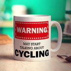 Warning! May Start Talking About Cycling Mug - Standard 330ml (11oz) / White