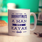 Never Underestimate, A Man With a Kayak Mug