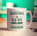Never Underestimate, An Old Guy Who Loves Gardening Mug - Standard 330ml (11oz) / White