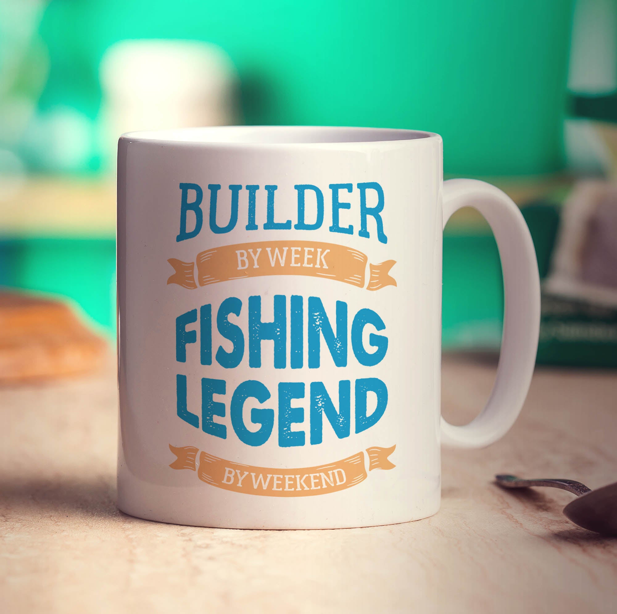 Builder By Week Fishing Legend By Weekend Mug