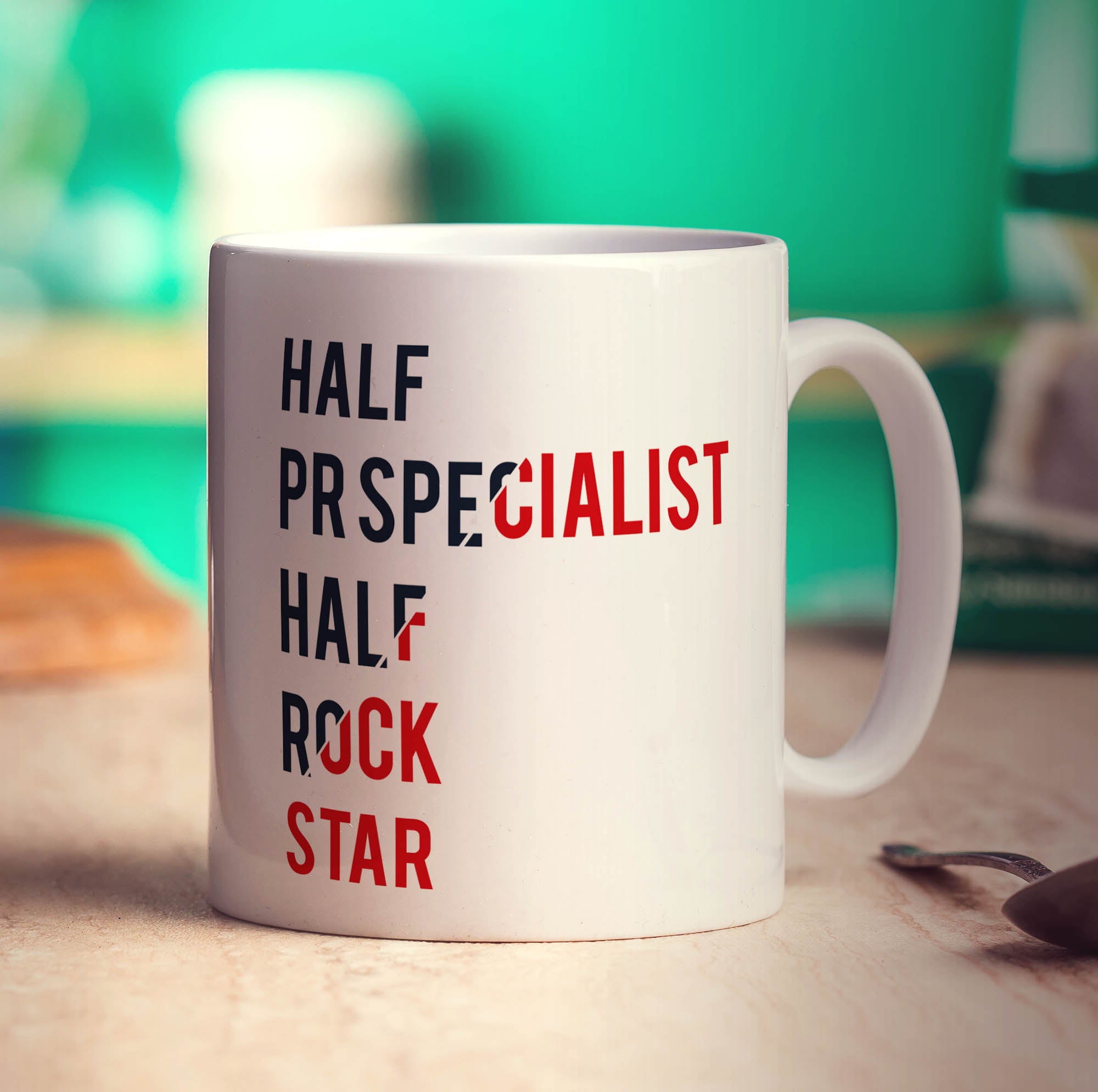 Half PR Specialist Half Rock Star Mug