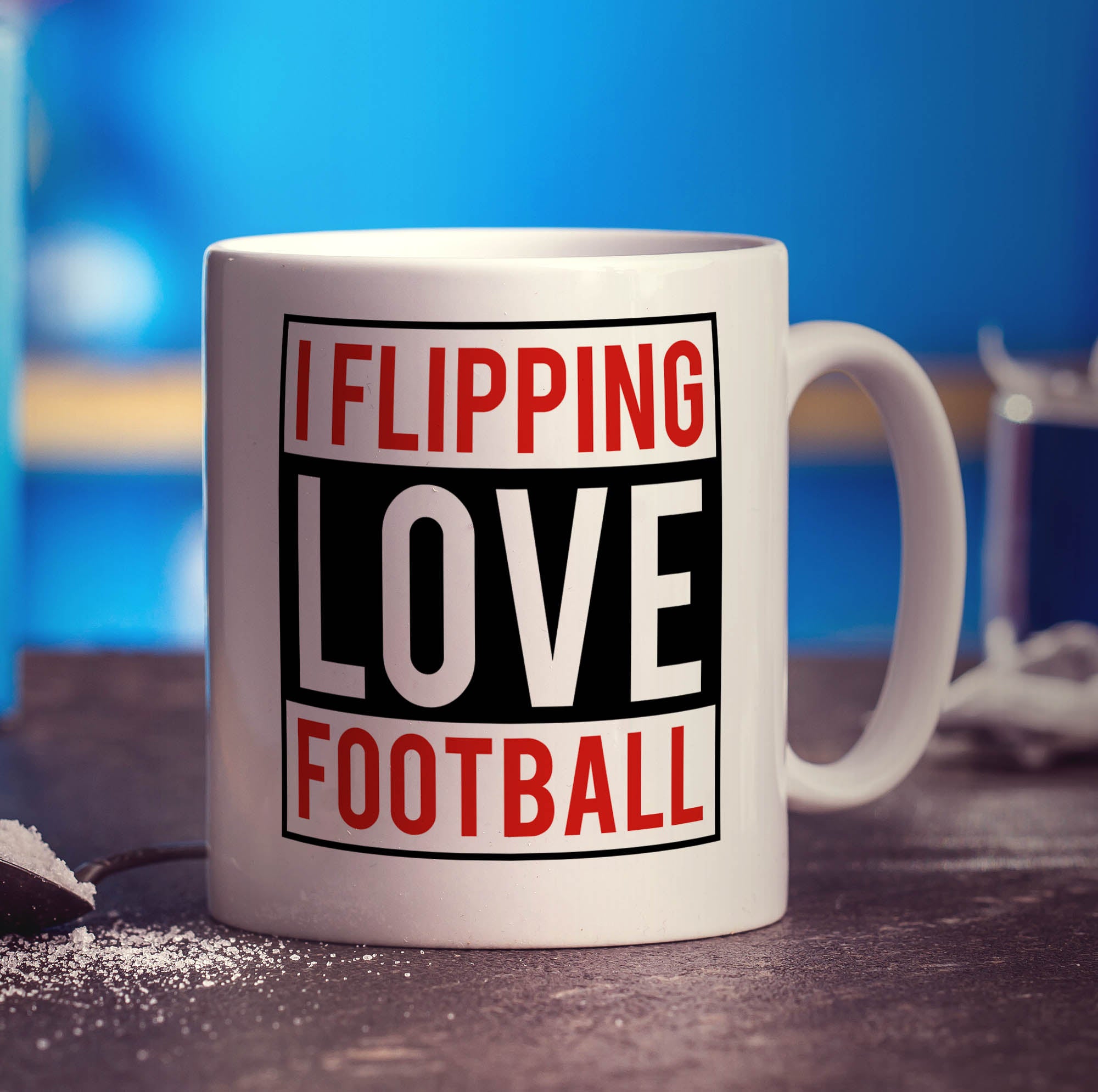 I Flipping Love Football Mug
