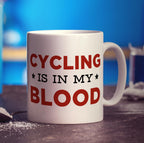 Cycling is in my Blood Mug - Standard 330ml (11oz) / White