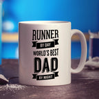 Runner By Day World's Best Dad By Night Mug - Standard 330ml (11oz) / White