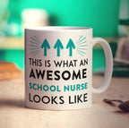This is What an Awesome School Nurse Looks Like Mug - Standard 330ml (11oz) / White