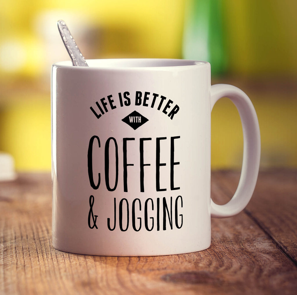 Life is Better with Coffee & Jogging Mug - Standard 330ml (11oz) / White