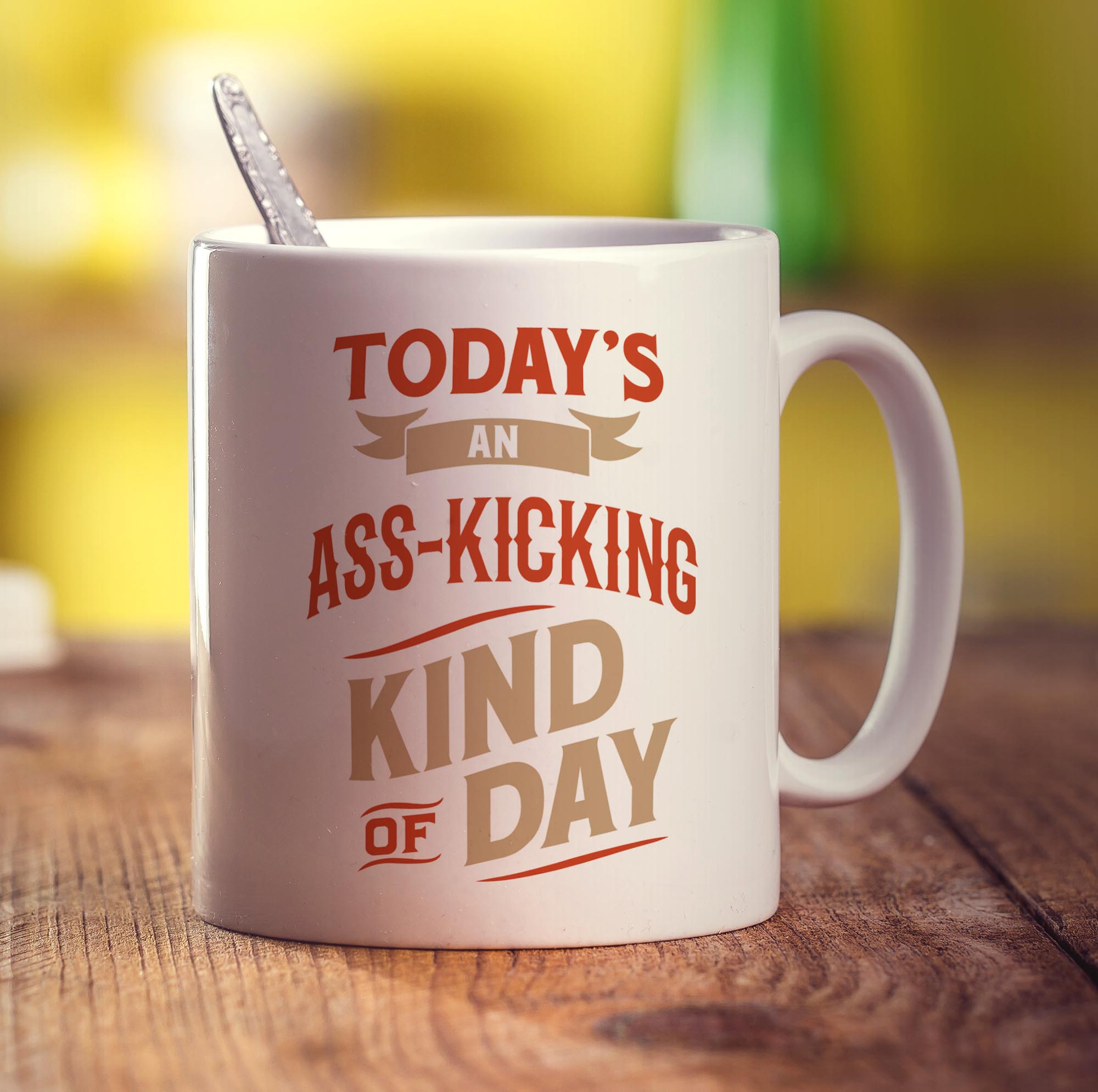 Today's An Ass-Kicking Kind of Day Mug - Standard 330ml (11oz) / White