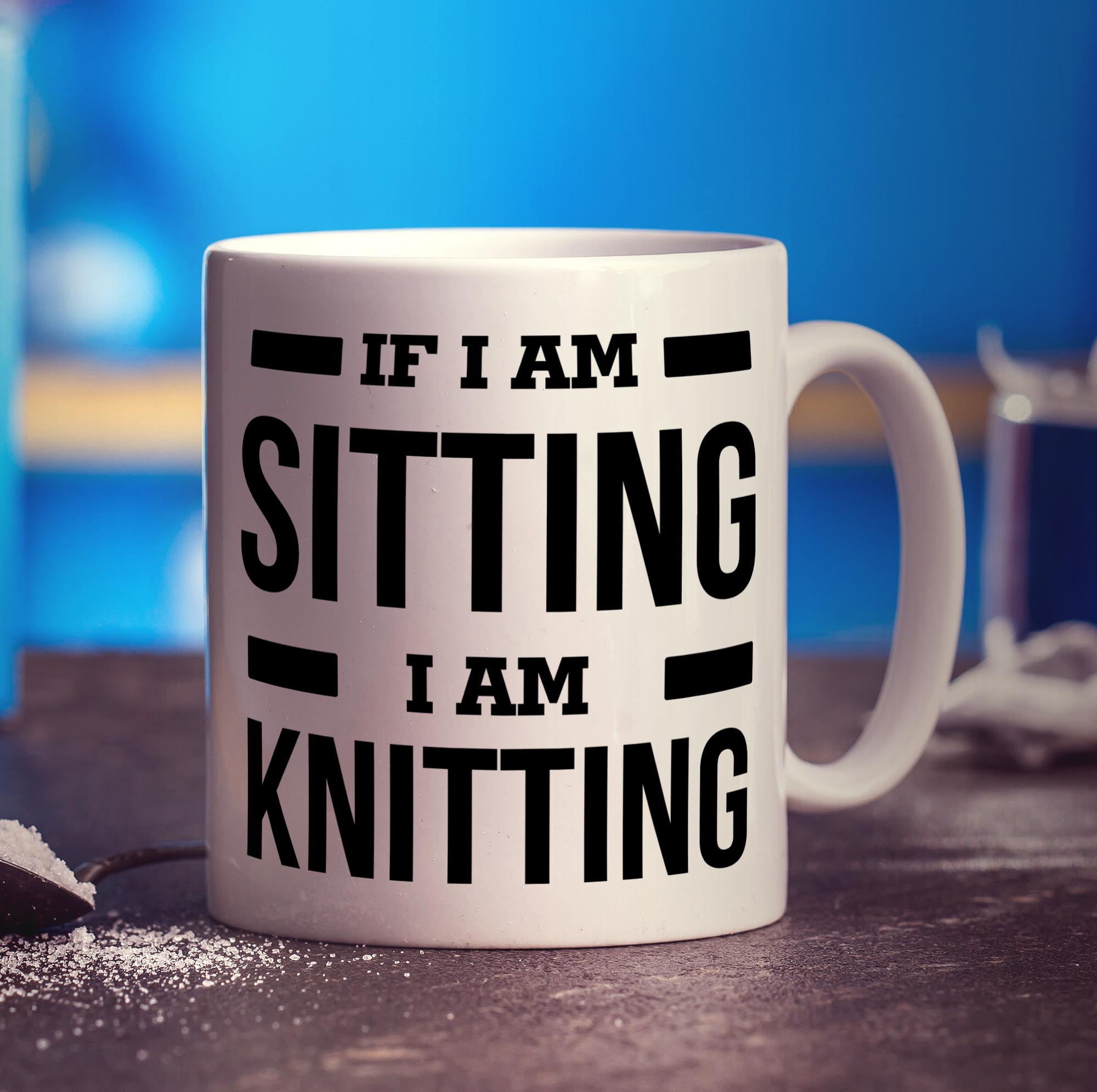 If I'm Sitting, I'm Knitting Mug