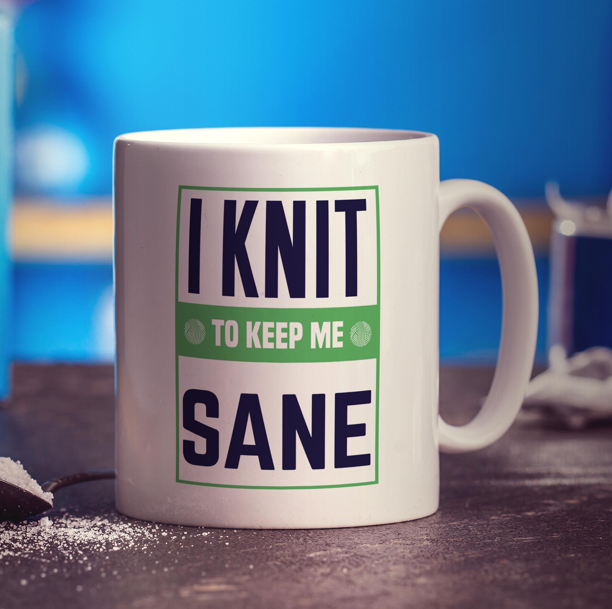 I Knit To Keep Me Sane Mug