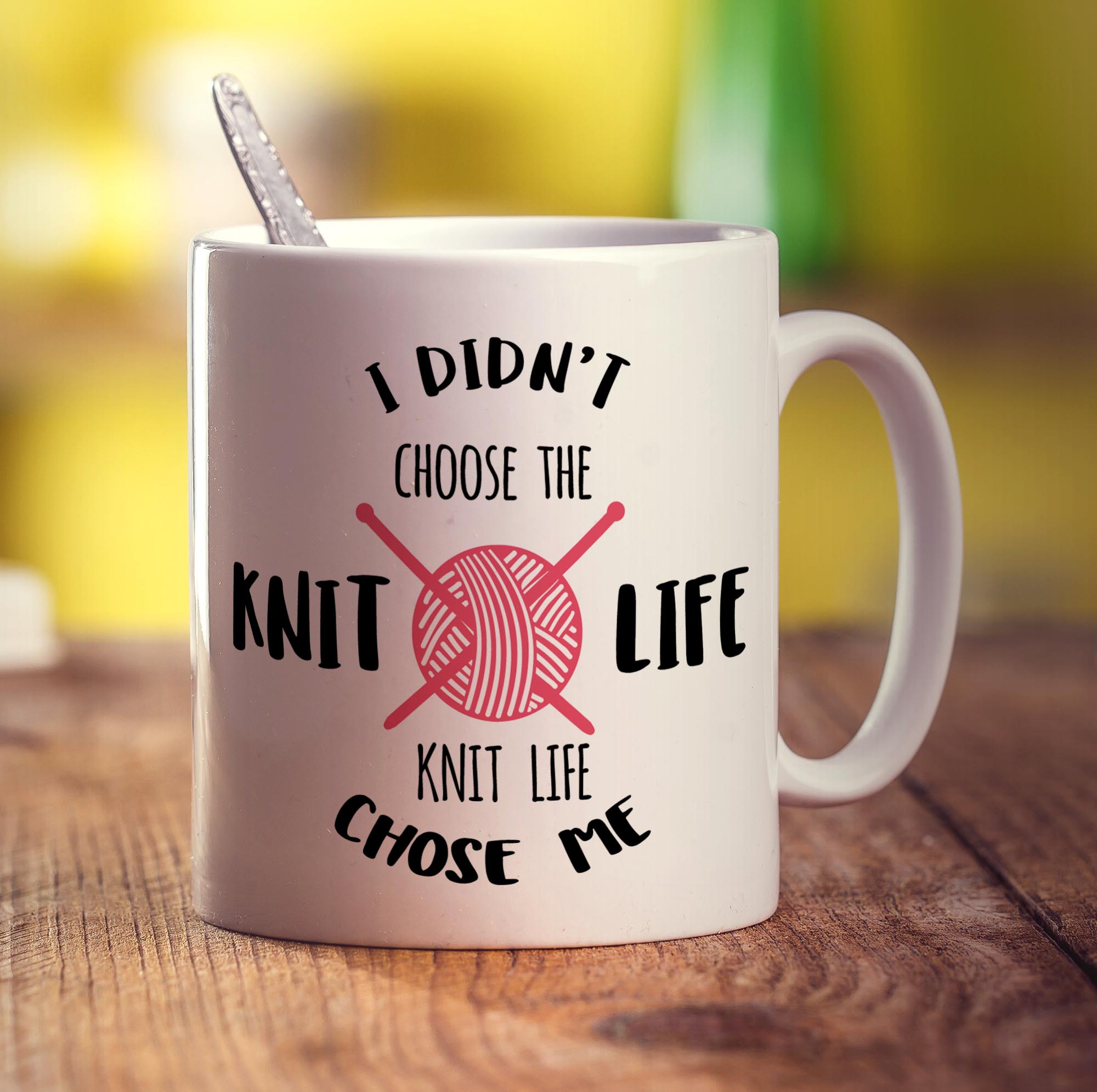 I Didn't Choose The Knit Life, The Knit Life Chose Me Mug - Standard 330ml (11oz) / White