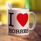 I Heart Horses Mug - Standard 330ml (11oz) / White