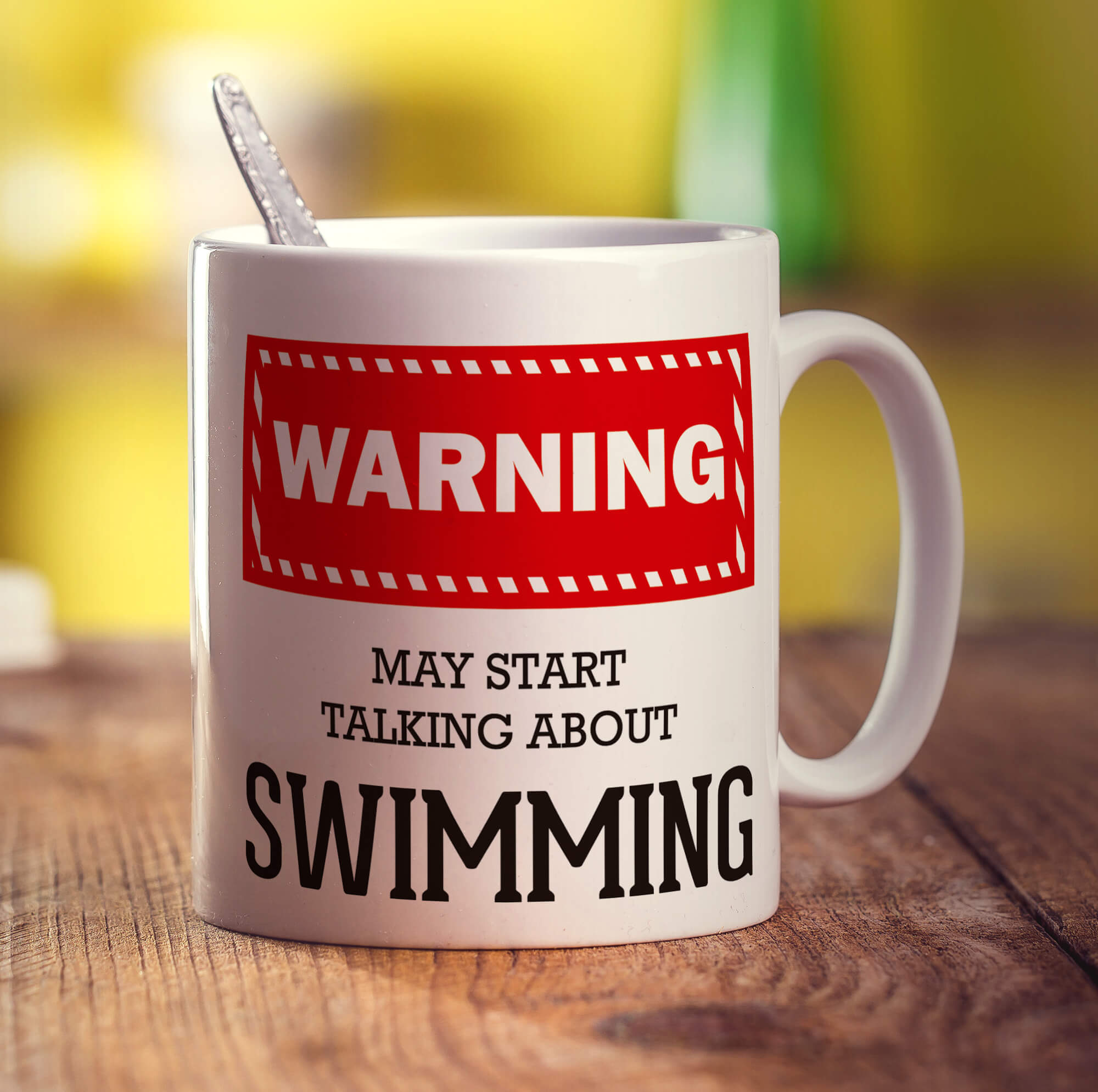 Warning! May Start Talking About Swimming Mug