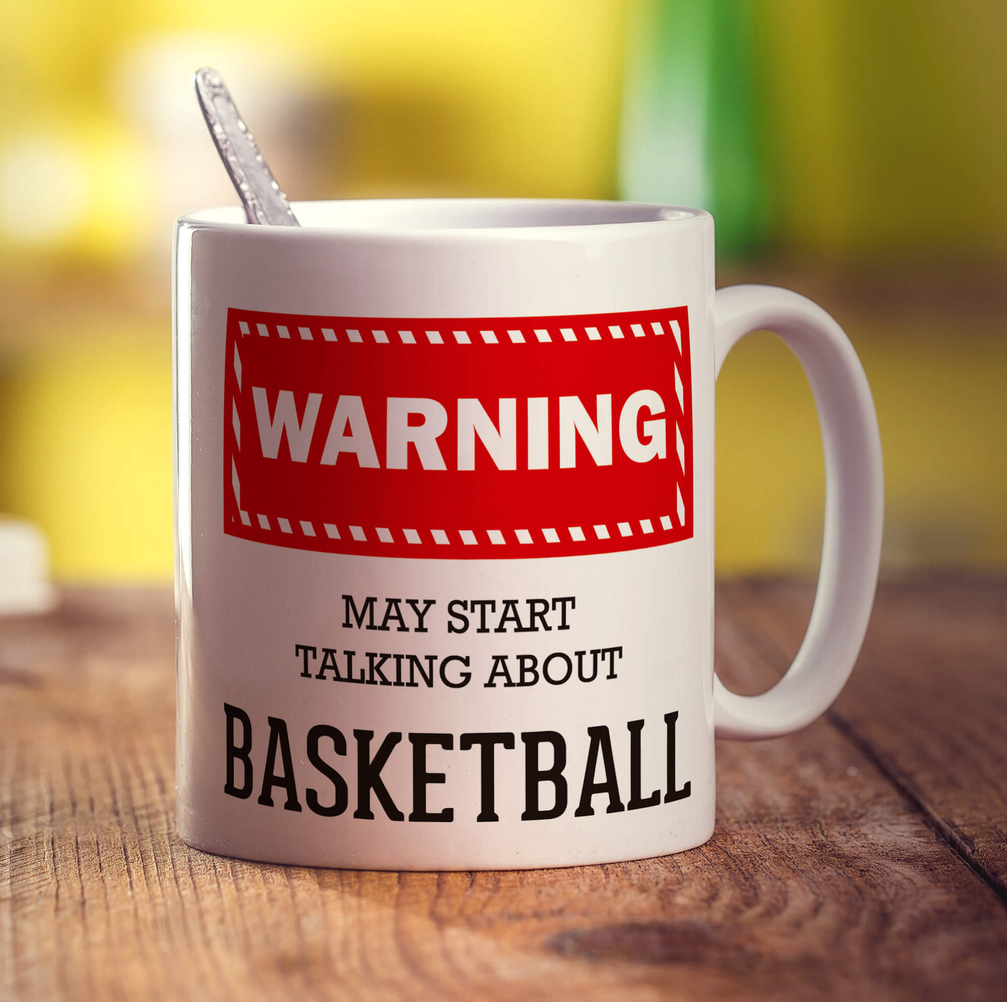 Warning! May Start Talking About Basketball Mug