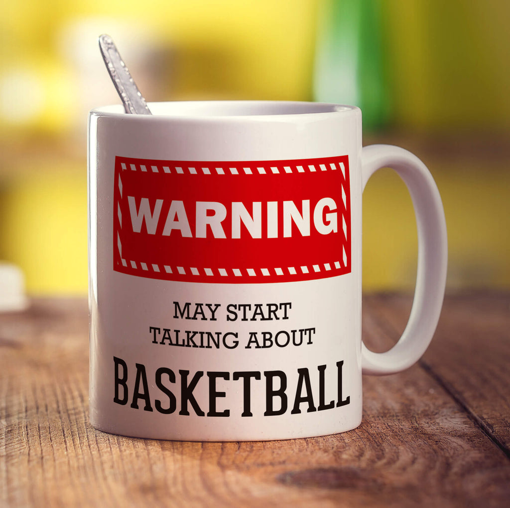 Warning! May Start Talking About Basketball Mug