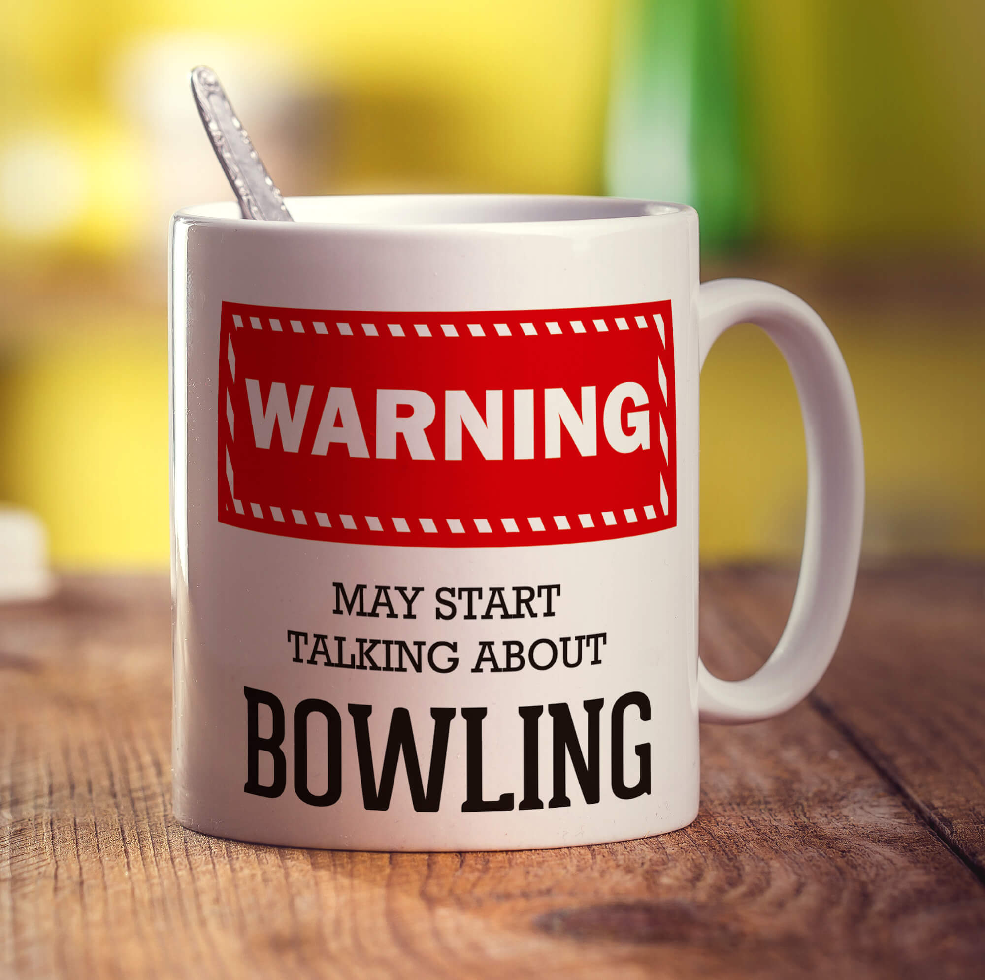 Warning! May Start Talking About Bowling Mug