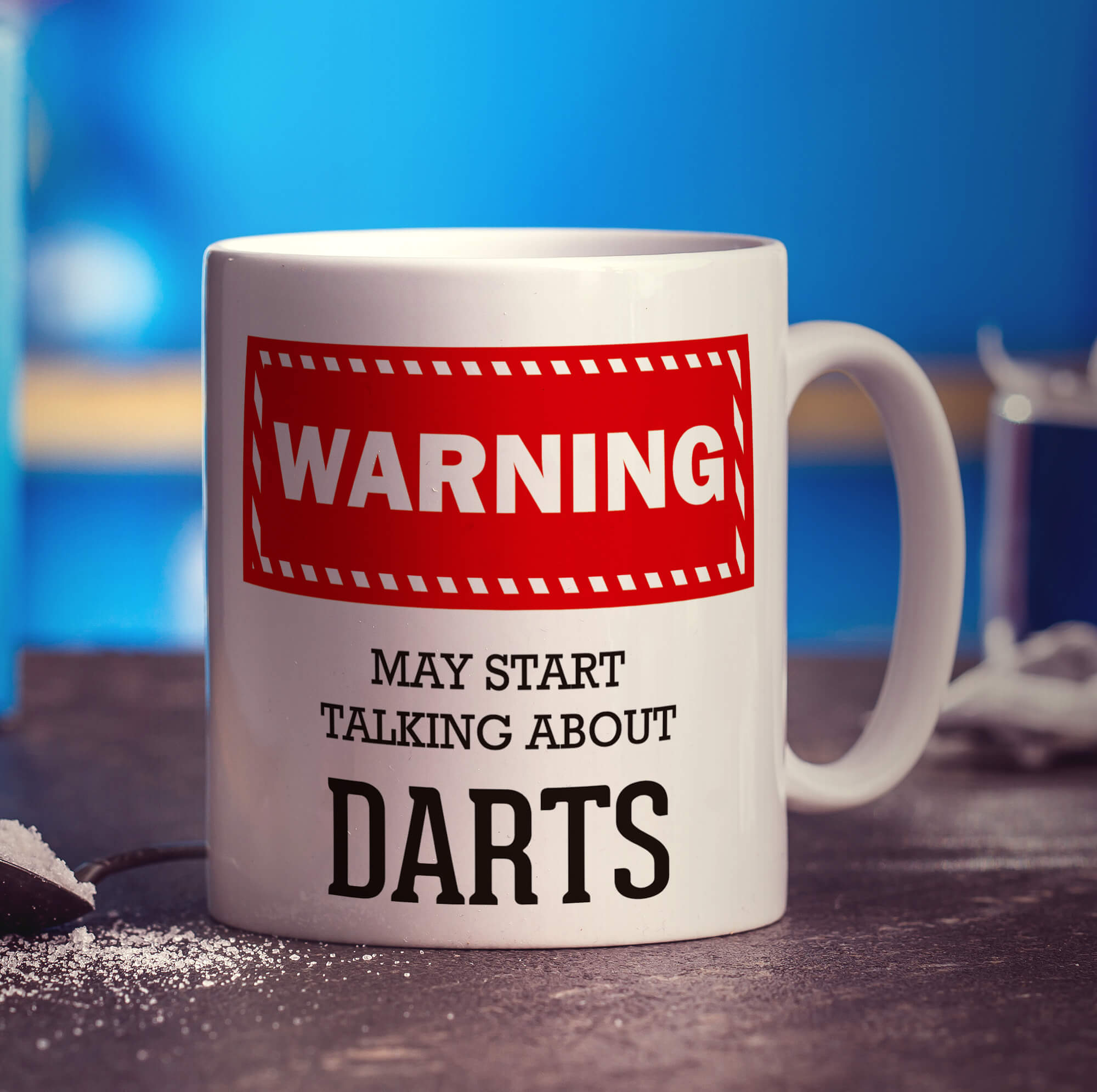 Warning! May Start Talking About Darts Mug