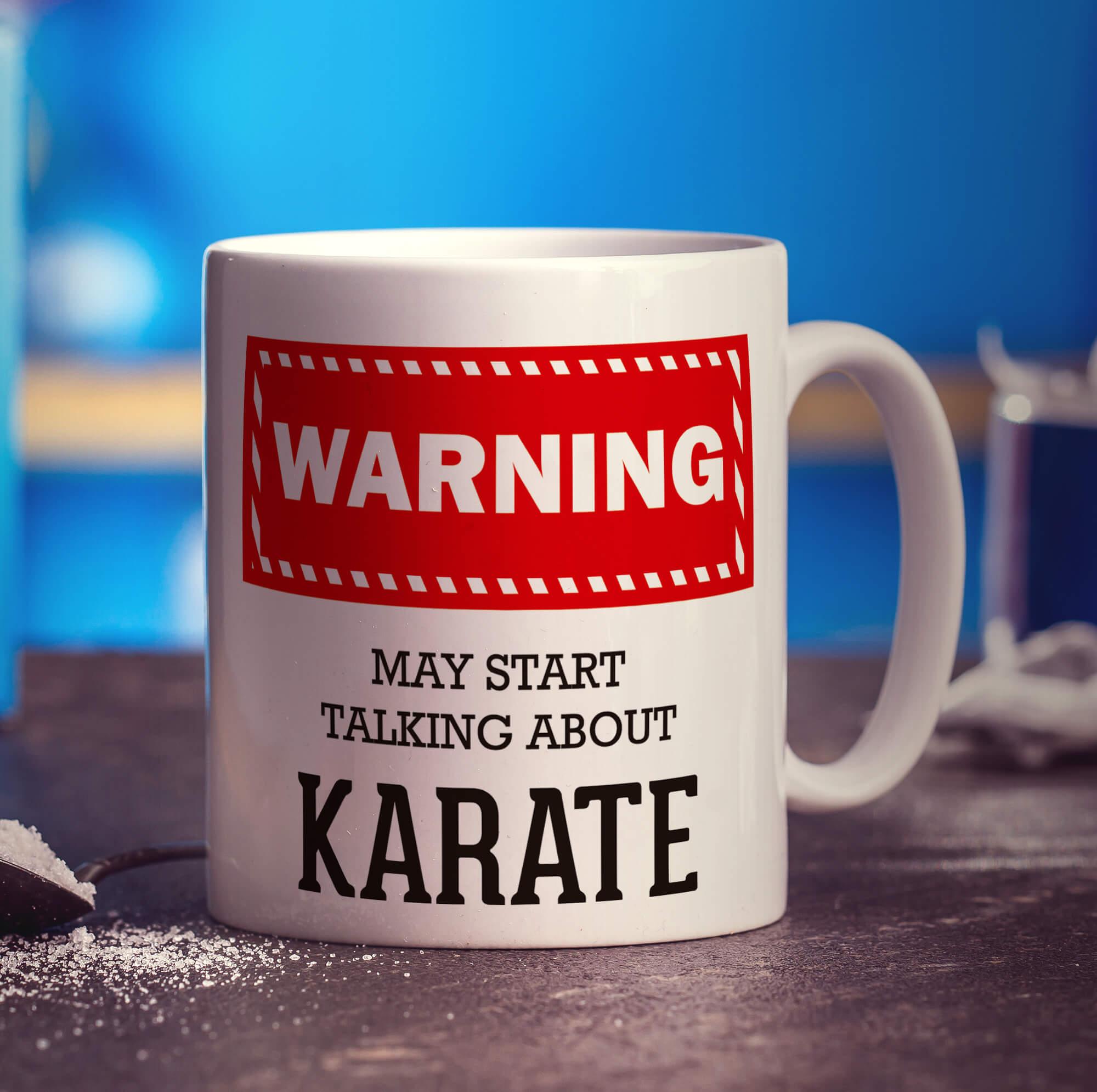 Warning! May Start Talking About Karate Mug