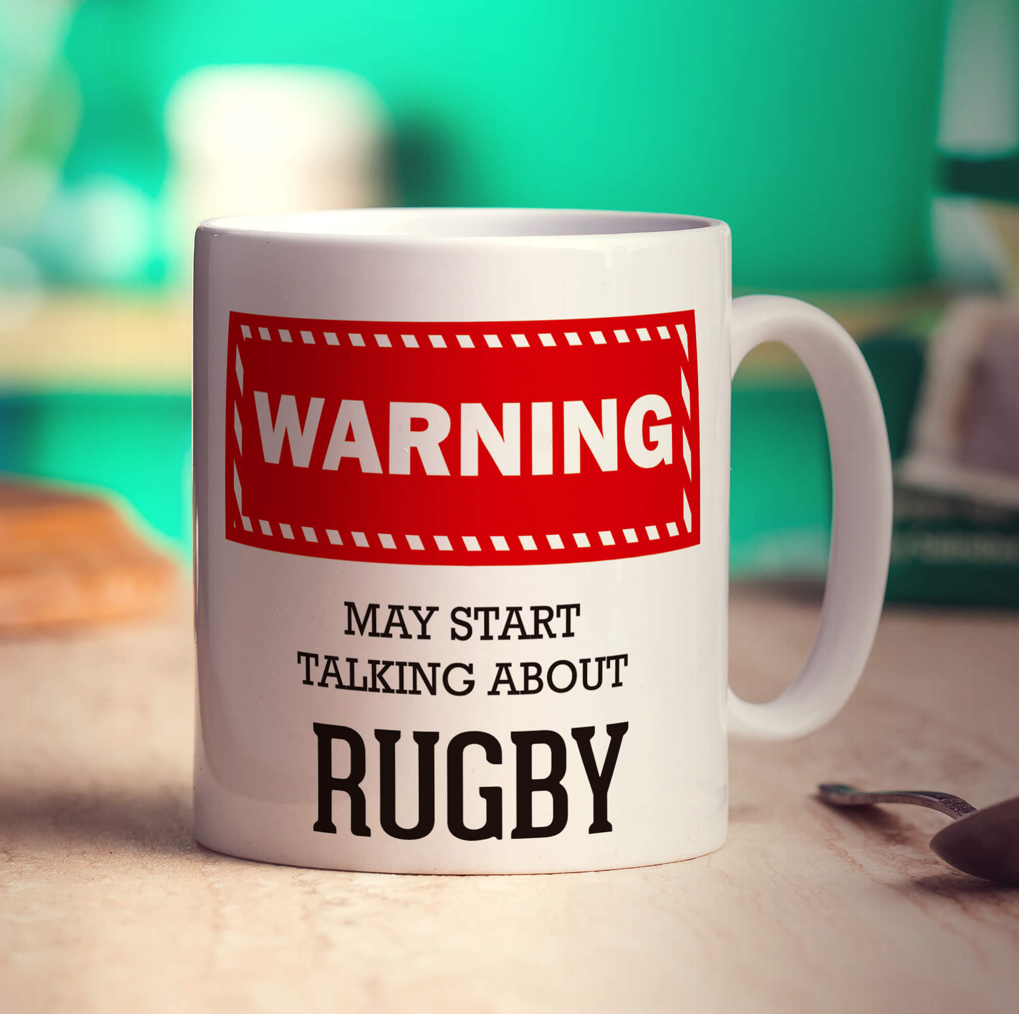 Warning! May Start Talking About Rugby Mug