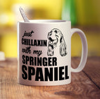 Just Chillaxin With My Springer Spaniel Mug - Standard 330ml (11oz) / White