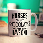 Horses are Like Chocolates You Just Can't Have One Mug - Standard 330ml (11oz) / White