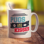 Pugs and Kisses Mug - Standard 330ml (11oz) / White