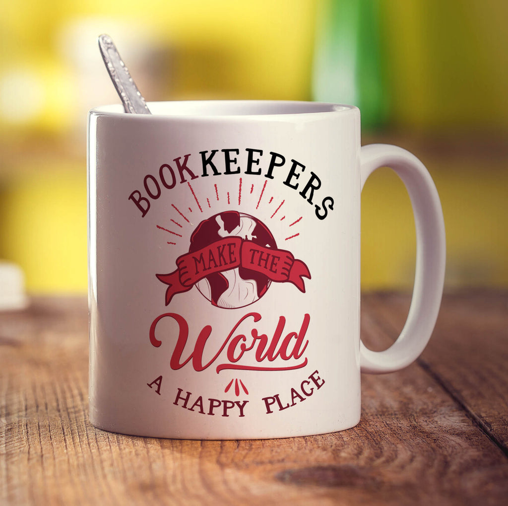 Bookkeepers Make the World a Happy Place Mug - Standard 330ml (11oz) / White