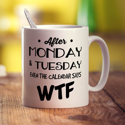 After Monday & Tuesday Even the Calendar Says WTF Mug