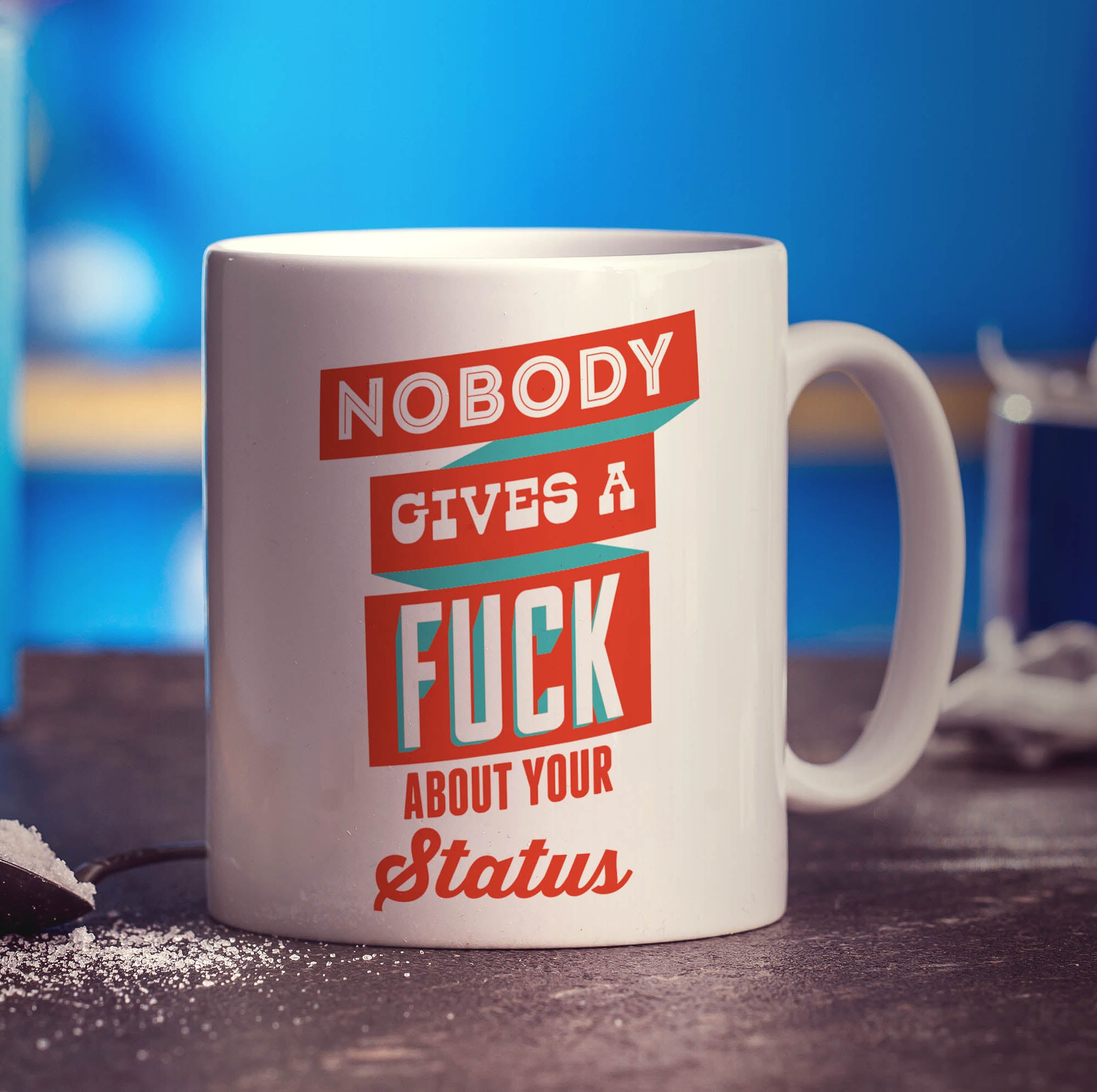 Nobody Gives a Fuck About Your Status Mug
