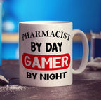 Pharmacists By Day Gamer By Night Mug - Standard 330ml (11oz) / White