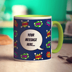 Personalised Comic Book Mug - Standard 330ml (11oz) / Green