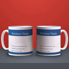 Promotional Mug Blue Rim