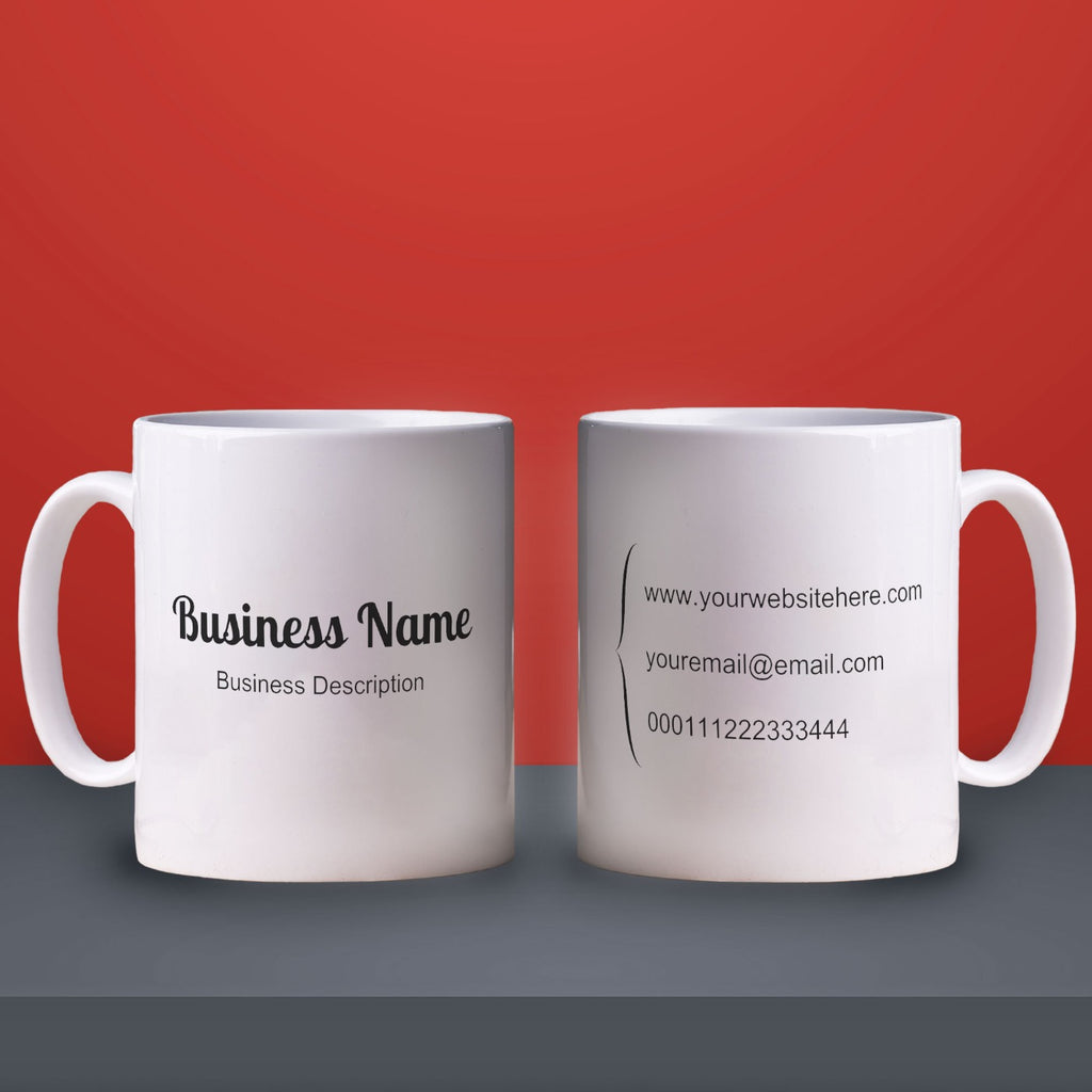 Promotional Mug with Curly Bracket