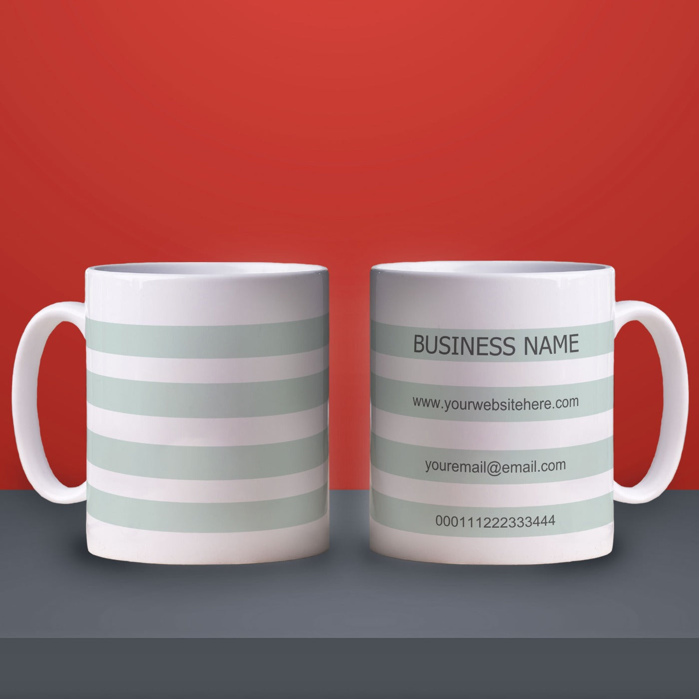 Promotional Mug with Details in Stripes